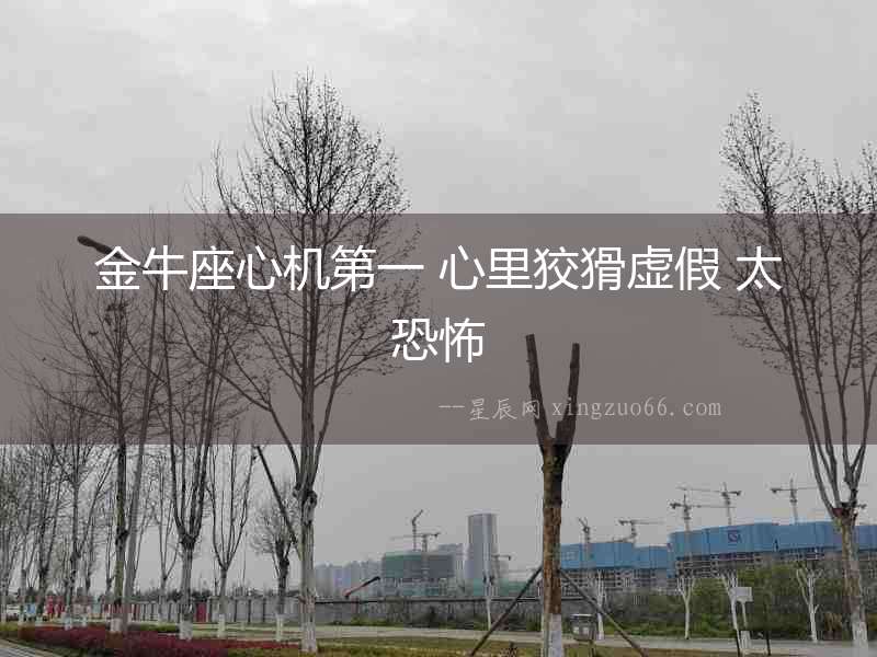 金牛座心機第一 心里狡猾虛假 太恐怖