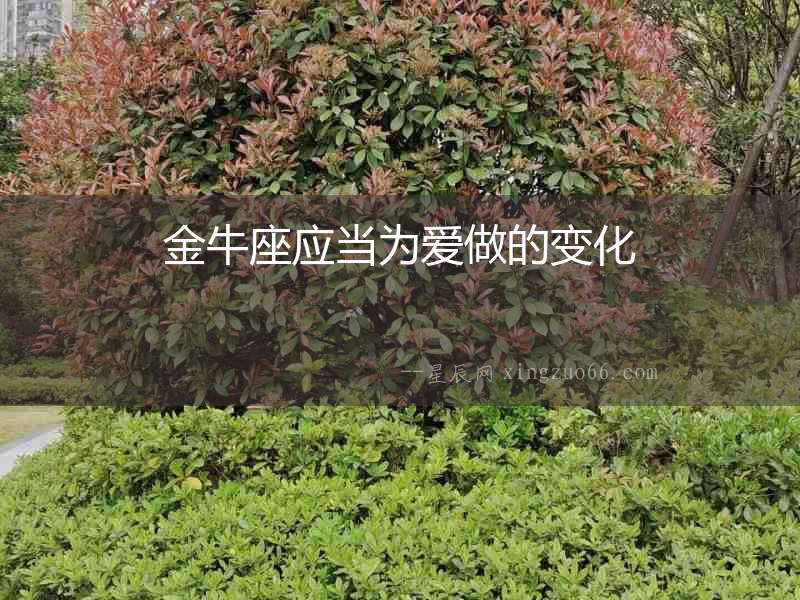 金牛座應當為愛做的變化