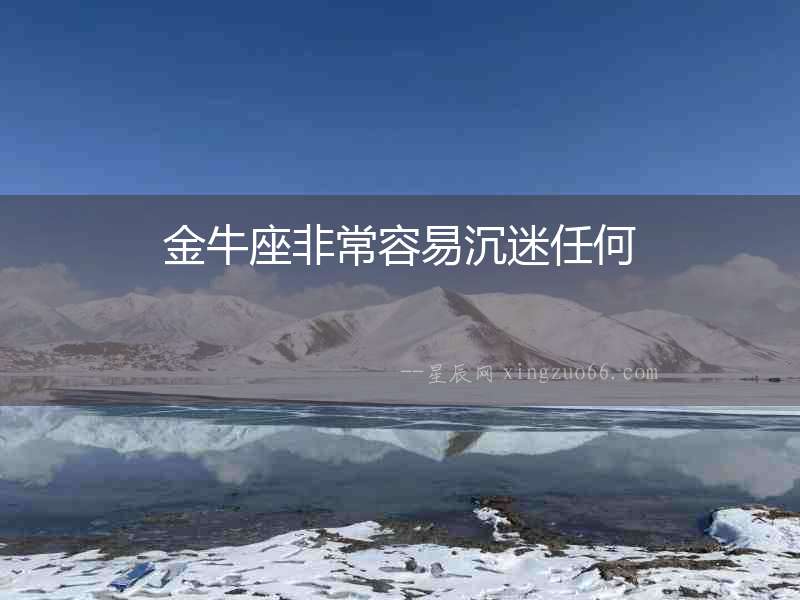 金牛座非常容易沉迷任何