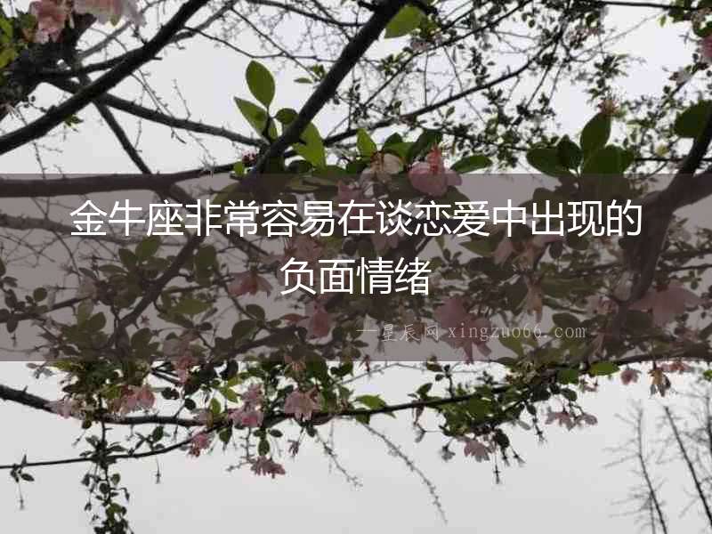 金牛座非常容易在談戀愛中出現的負面情緒