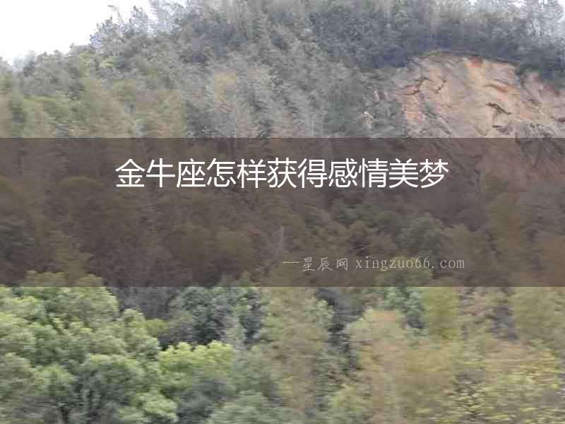 金牛座怎樣獲得感情美夢