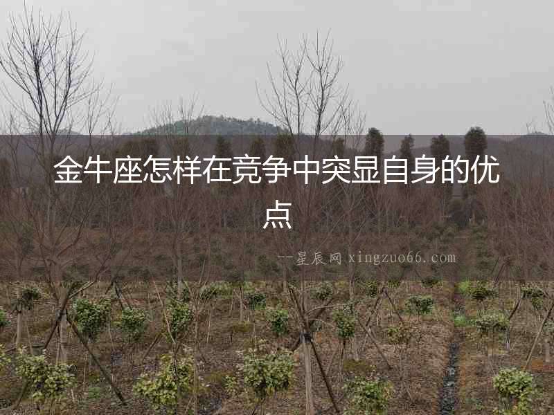 金牛座怎樣在競爭中突顯自身的優點