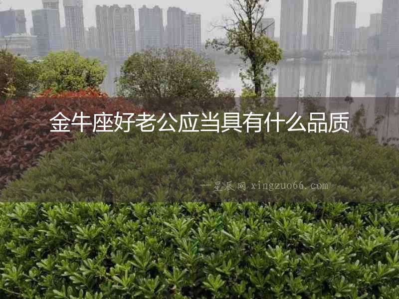 金牛座好老公應當具有什么品質