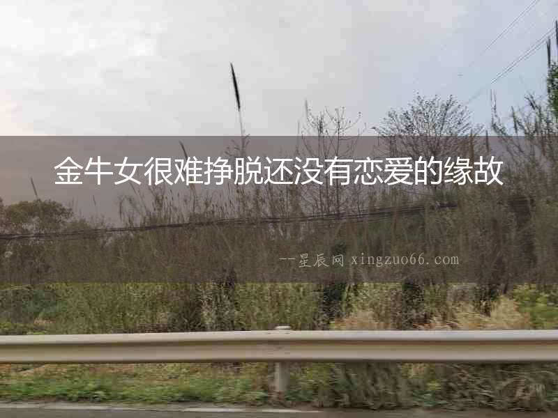 金牛女很難掙脫還沒有戀愛的緣故