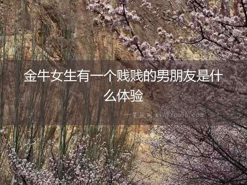 金牛女生有一個賤賤的男朋友是什么體驗
