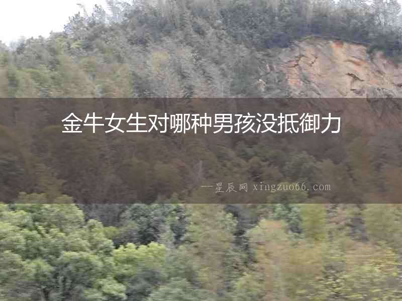 金牛女生對哪種男孩沒抵御力