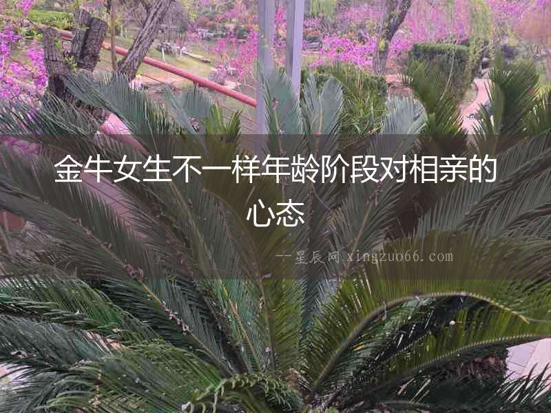 金牛女生不一樣年齡階段對相親的心態