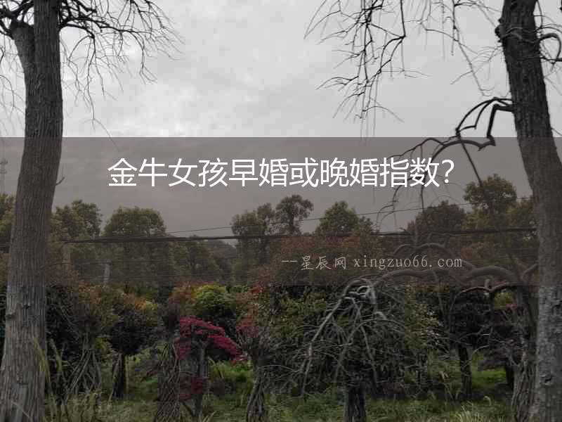 金牛女孩早婚或晚婚指數(shù)？