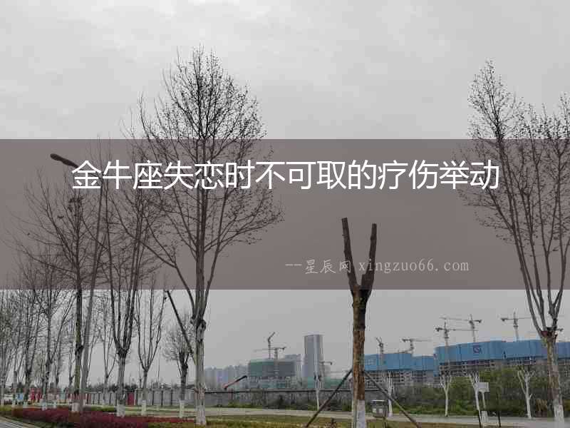 金牛座失戀時不可取的療傷舉動