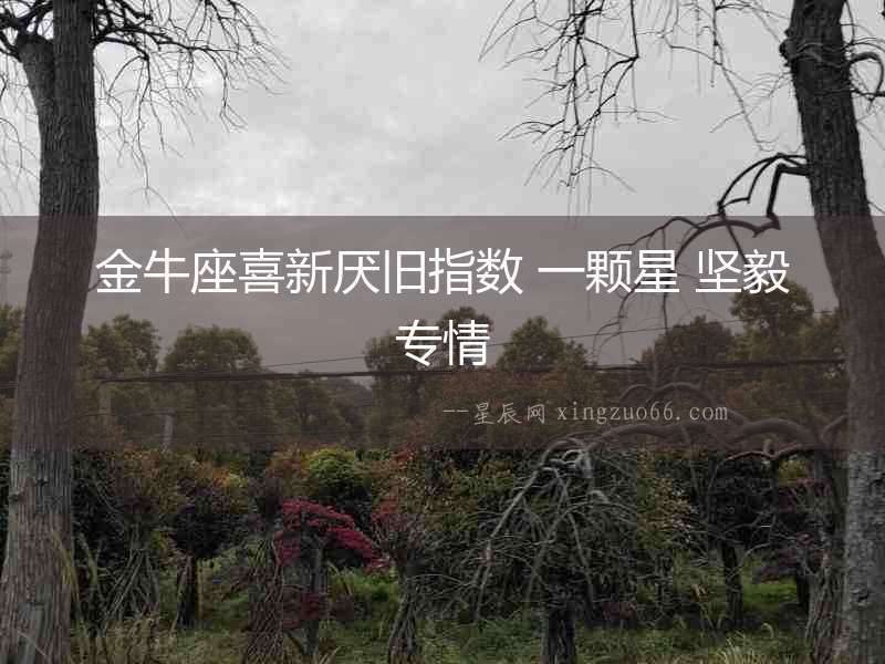 金牛座喜新厭舊指數(shù) 一顆星 堅毅專情