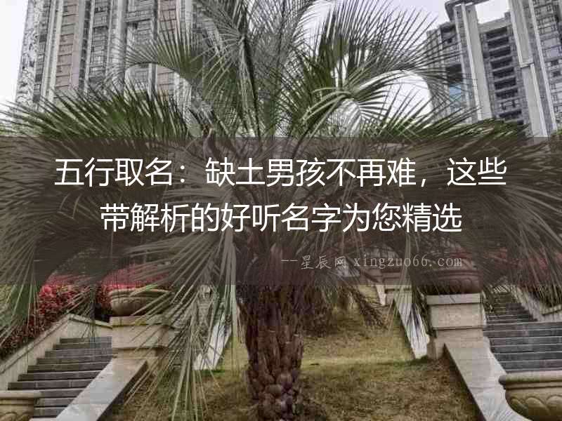 五行取名：缺土男孩不再難，這些帶解析的好聽名字為您精選