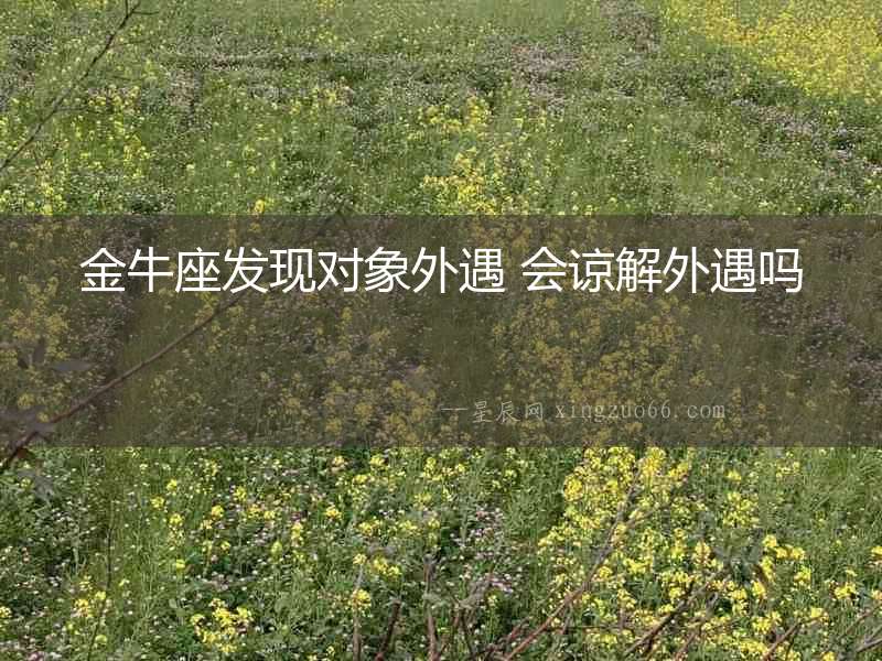 金牛座發現對象外遇 會諒解外遇嗎