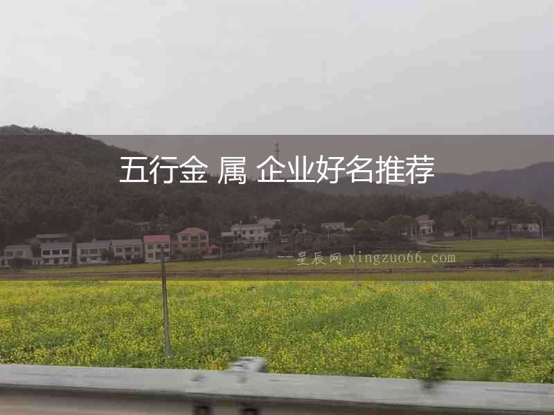 五行金 屬 企業好名推薦