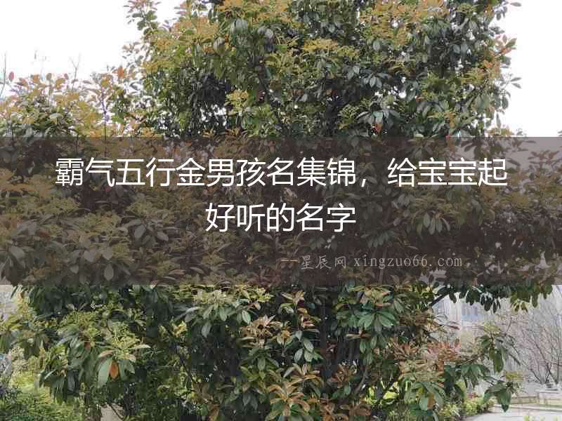 霸氣五行金男孩名集錦，給寶寶起好聽的名字
