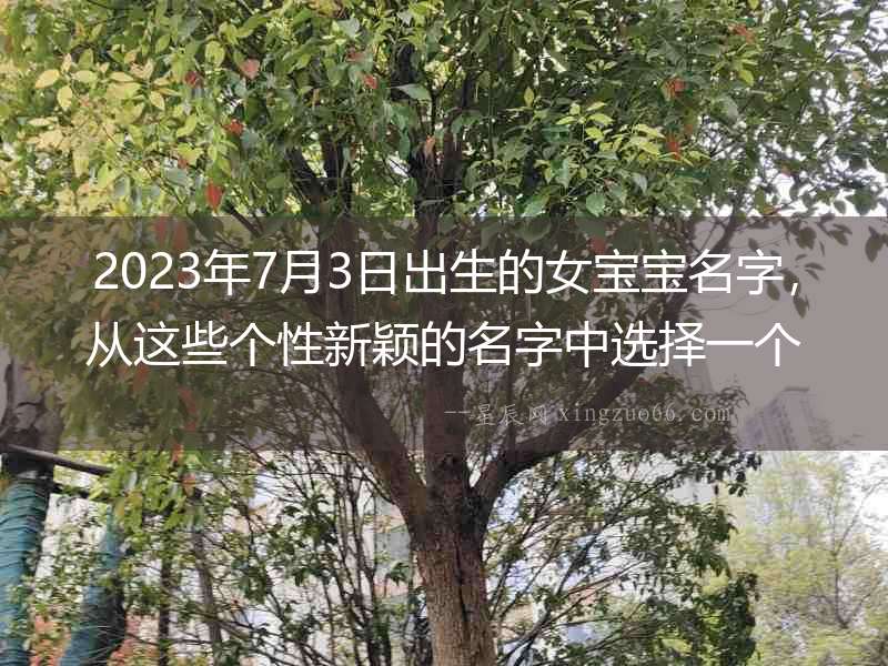 2023年7月3日出生的女寶寶名字，從這些個性新穎的名字中選擇一個吧！