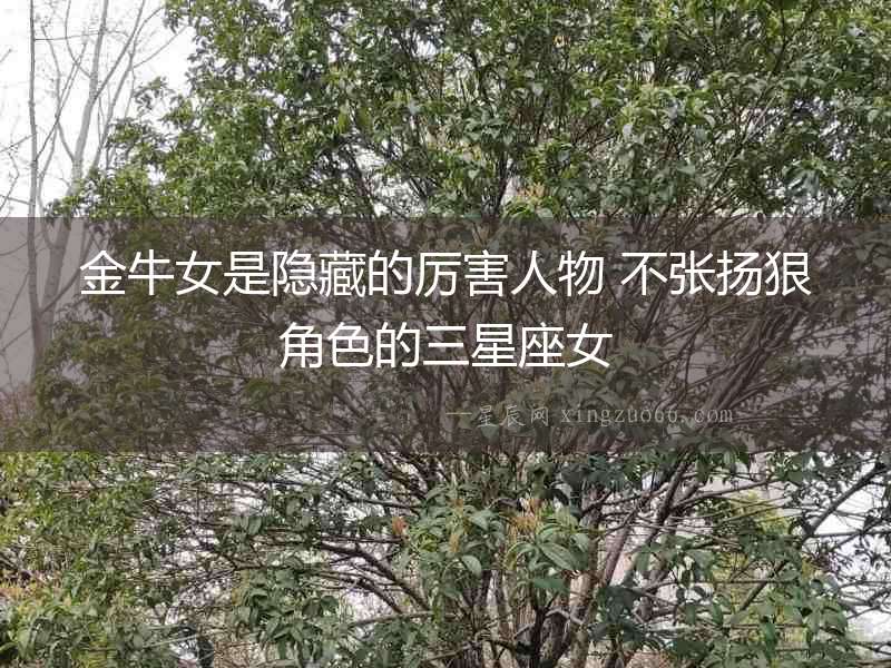 金牛女是隱藏的厲害人物 不張揚(yáng)狠角色的三星座女