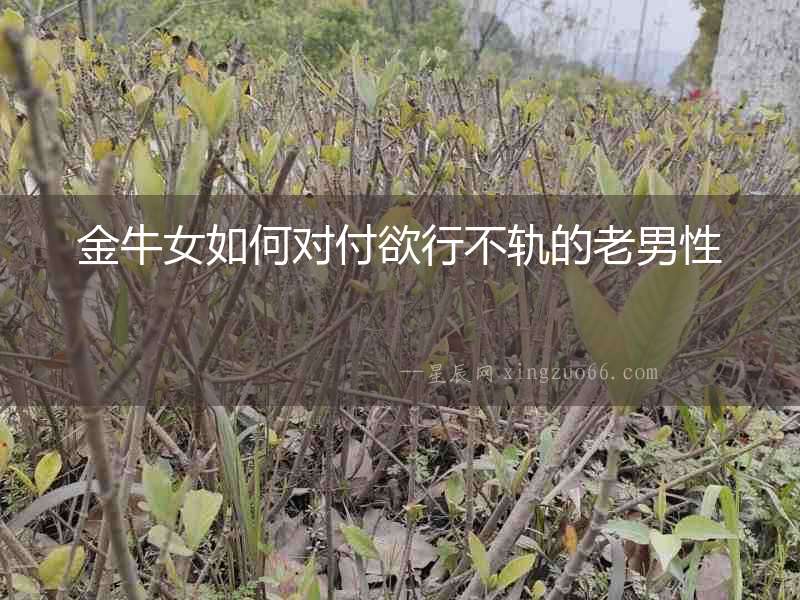 金牛女如何對付欲行不軌的老男性