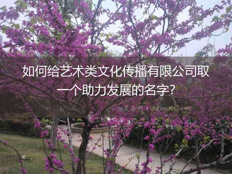 如何給藝術類文化傳播有限公司取一個助力發展的名字？