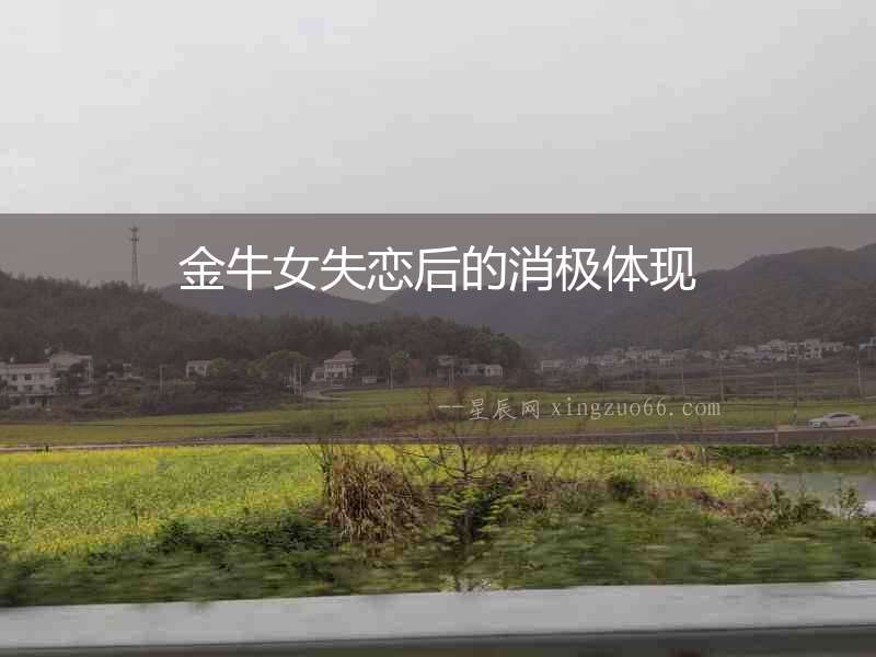 金牛女失戀后的消極體現