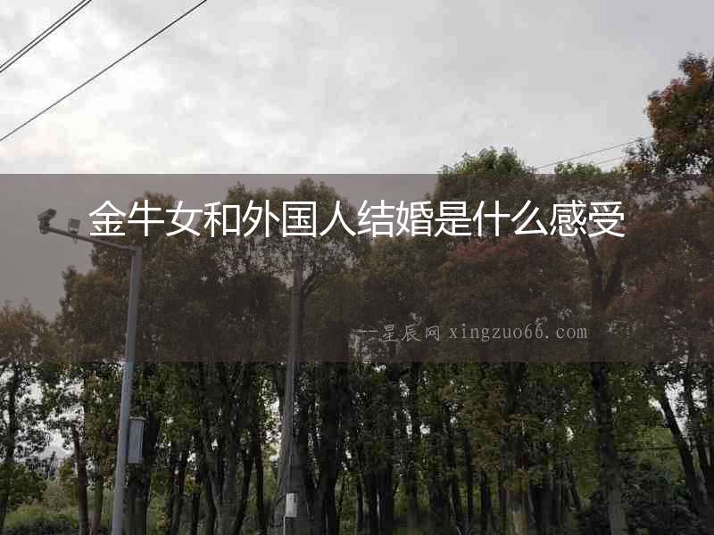 金牛女和外國人結婚是什么感受
