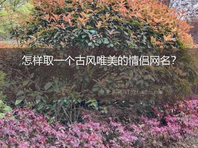 怎樣取一個古風唯美的情侶網名？