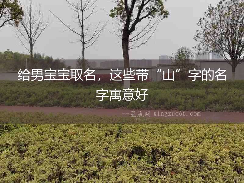 給男寶寶取名，這些帶“山”字的名字寓意好
