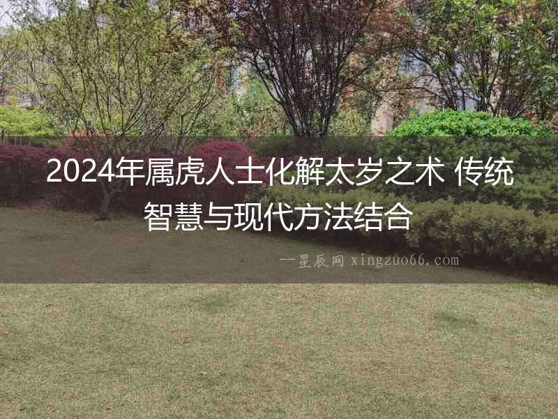 2024年屬虎人士化解太歲之術 傳統智慧與現代方法結合
