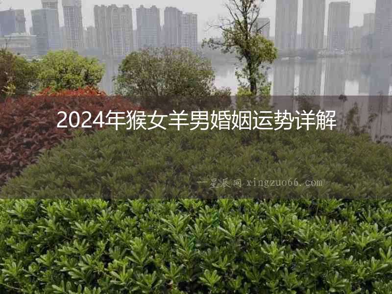 2024年猴女羊男婚姻運勢詳解