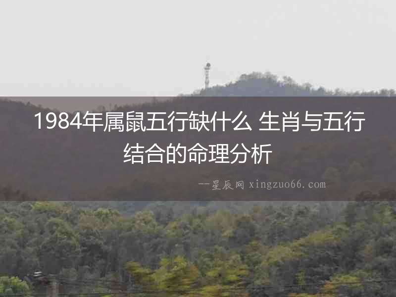 1984年屬鼠五行缺什么 生肖與五行結合的命理分析