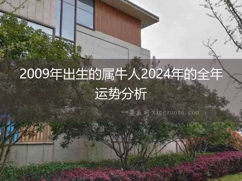 2009年出生的屬牛人2024年的全年運(yùn)勢(shì)分析