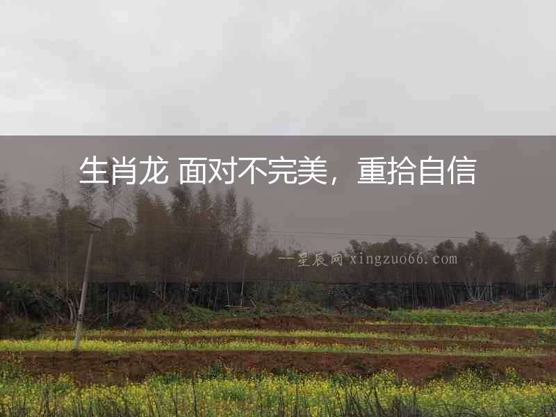 生肖龍 面對不完美，重拾自信