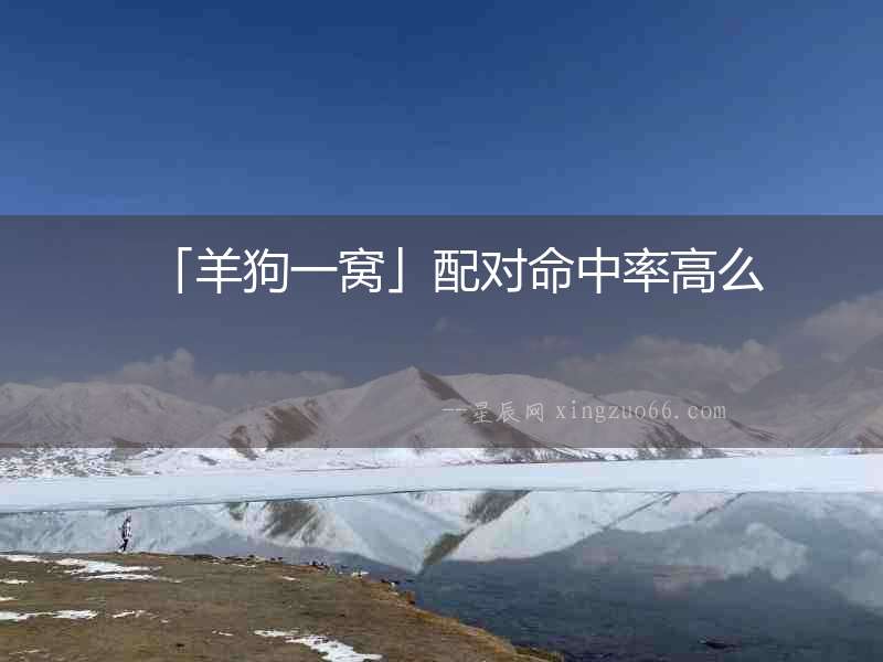 「羊狗一窩」配對命中率高么