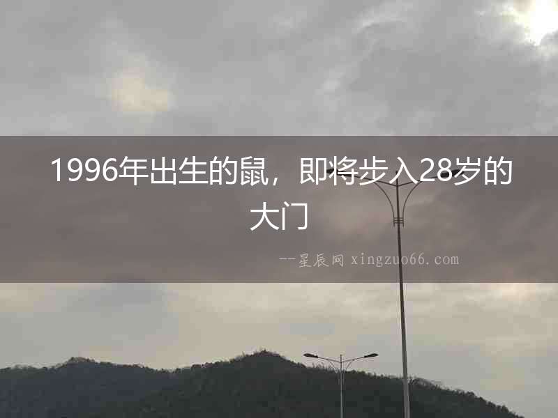 1996年出生的鼠，即將步入28歲的大門