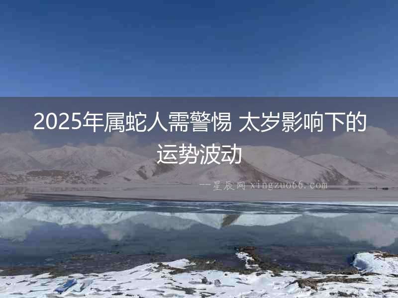 2025年屬蛇人需警惕 太歲影響下的運勢波動