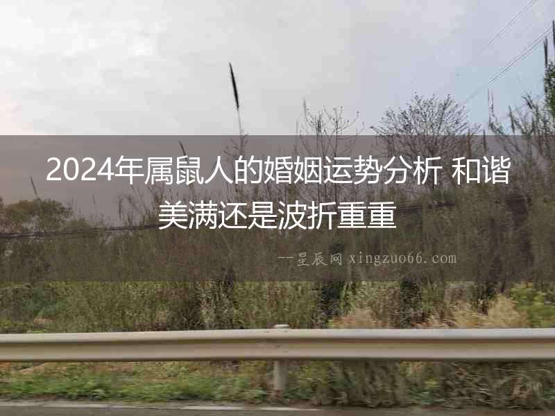 2024年屬鼠人的婚姻運勢分析 和諧美滿還是波折重重