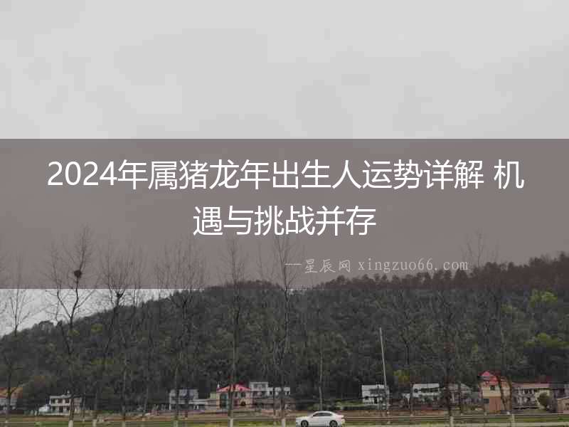 2024年屬豬龍年出生人運(yùn)勢詳解 機(jī)遇與挑戰(zhàn)并存