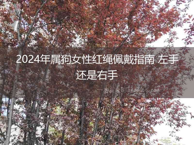2024年屬狗女性紅繩佩戴指南 左手還是右手
