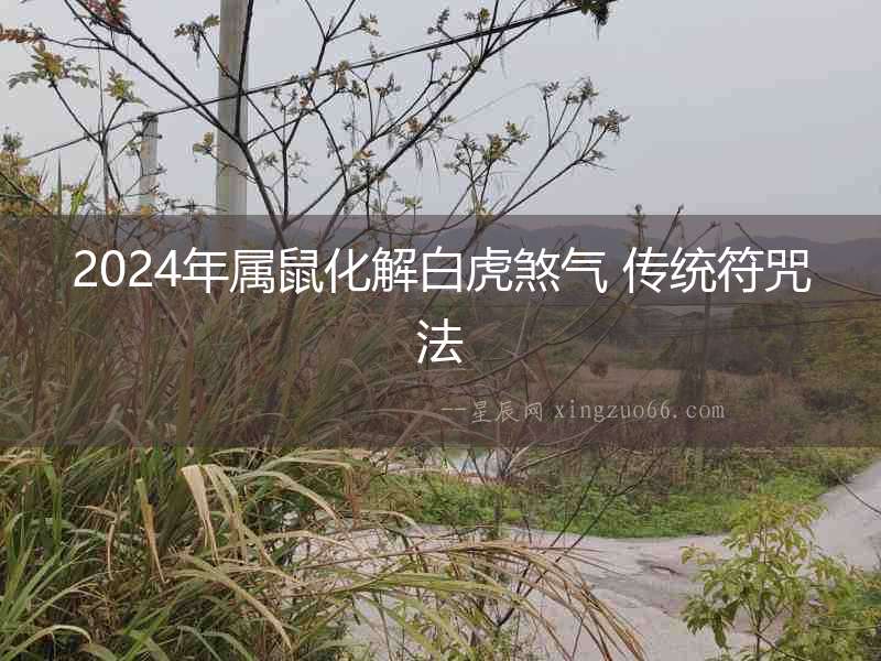 2024年屬鼠化解白虎煞氣 傳統符咒法
