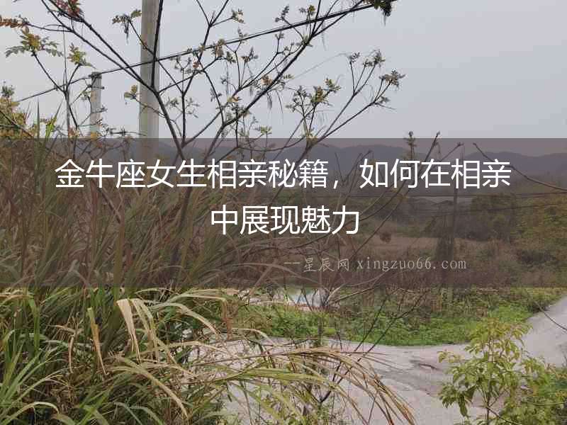 金牛座女生相親秘籍，如何在相親中展現魅力