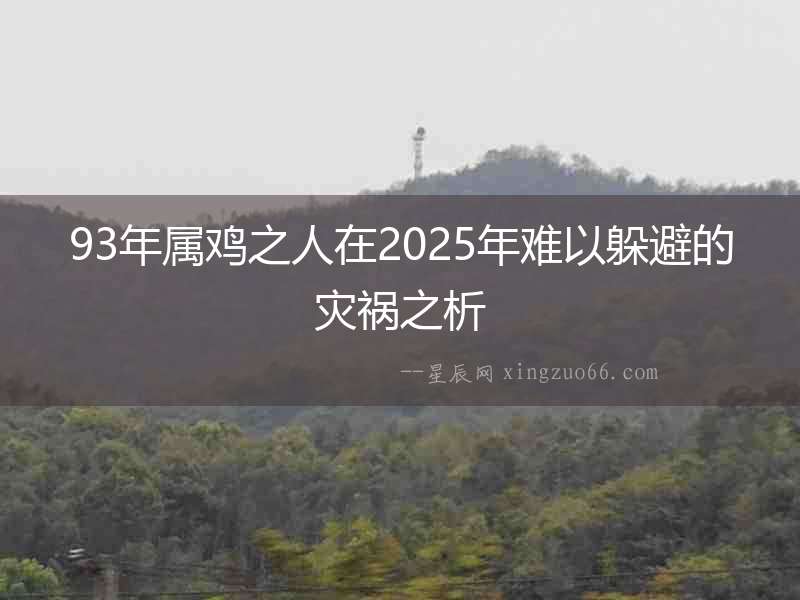 93年屬雞之人在2025年難以躲避的災禍之析