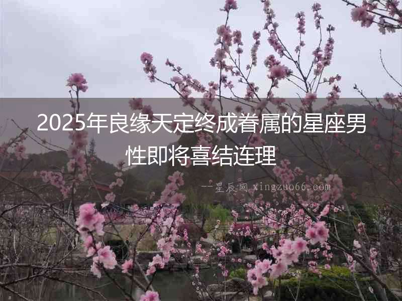 2025年良緣天定終成眷屬的星座男性即將喜結連理