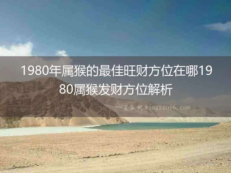 1980年屬猴的最佳旺財(cái)方位在哪1980屬猴發(fā)財(cái)方位解析