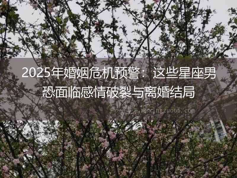 2025年婚姻危機預警：這些星座男恐面臨感情破裂與離婚結局