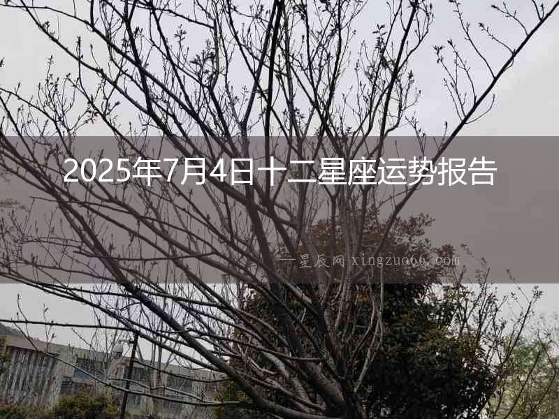 2025年7月4日十二星座運勢報告