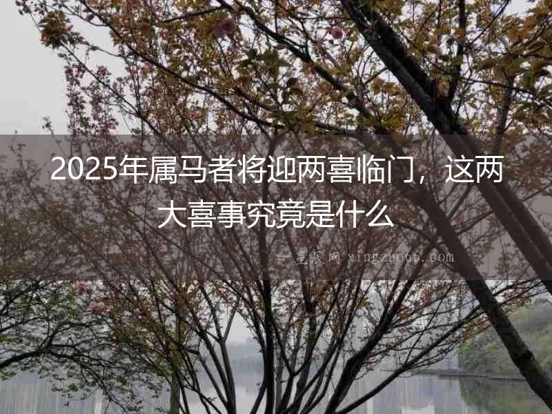 2025年屬馬者將迎兩喜臨門(mén)，這兩大喜事究竟是什么
