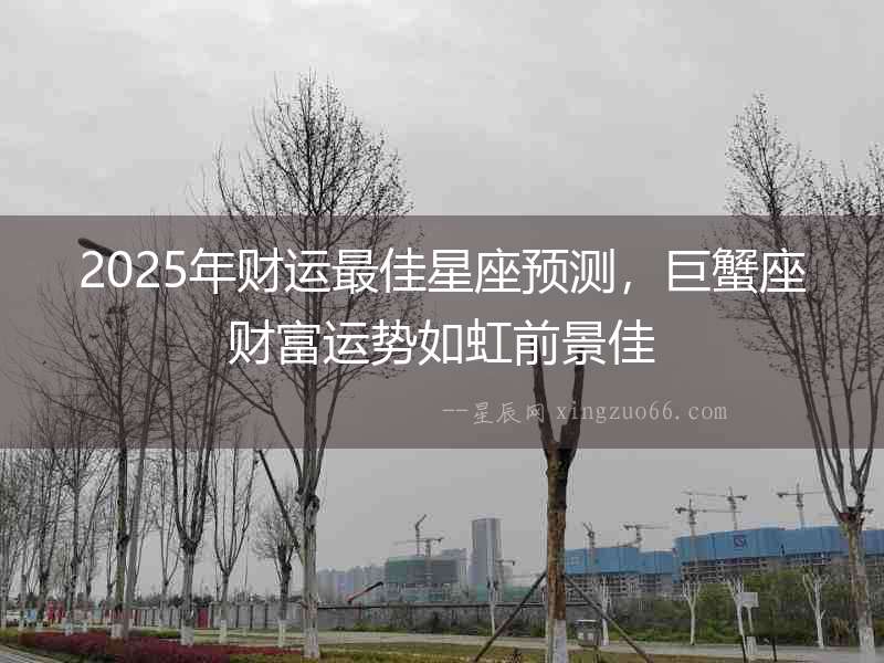 2025年財運最佳星座預測，巨蟹座財富運勢如虹前景佳