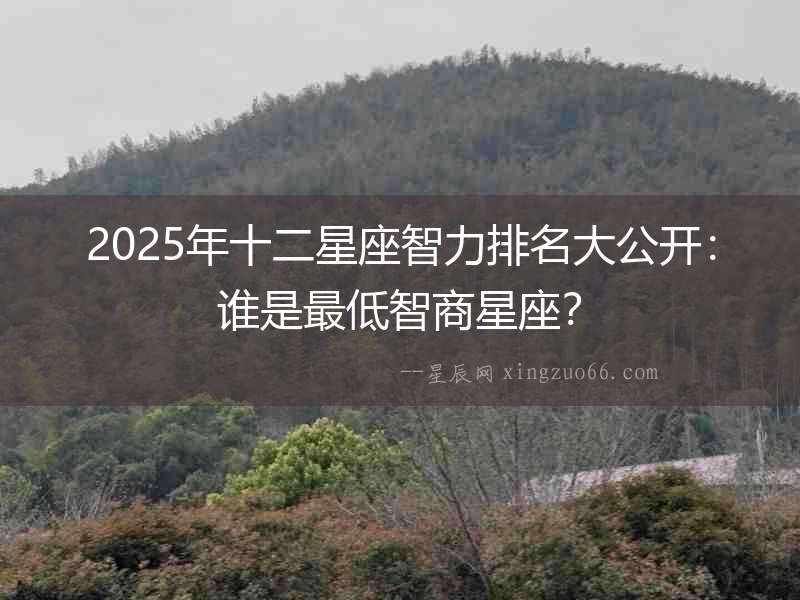 2025年十二星座智力排名大公開：誰是最低智商星座？