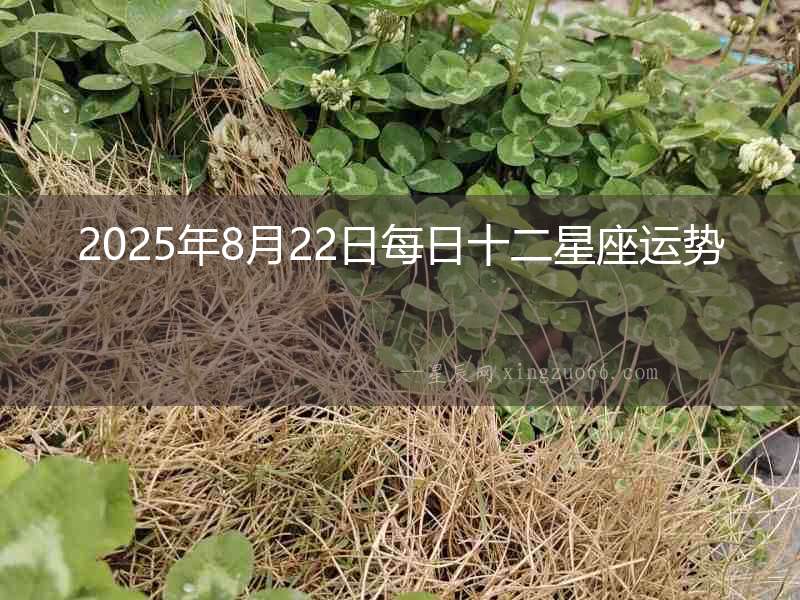 2025年8月22日每日十二星座運勢