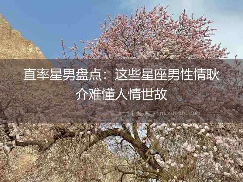 直率星男盤點(diǎn)：這些星座男性情耿介難懂人情世故