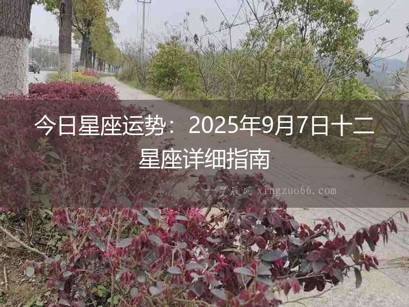 今日星座運勢：2025年9月7日十二星座詳細指南